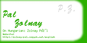 pal zolnay business card